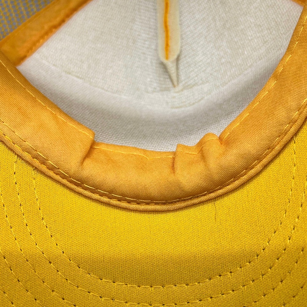 Wally's Letterman Yellow Squirrel Foam Trucker Hat/adjustable SnapBack Cap YOUTH - Picture 4 of 11
